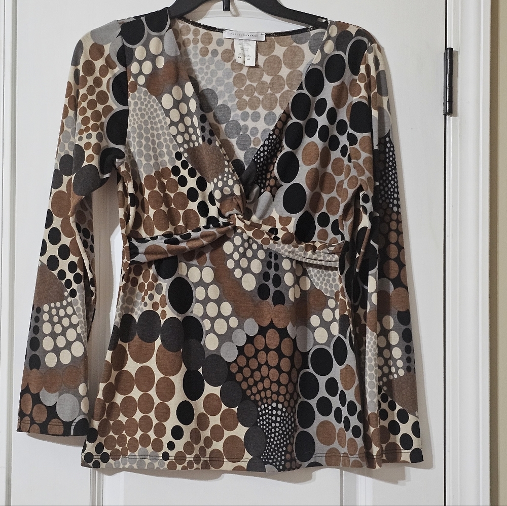 Papillon Blanc Multicolor Polka Dot Blouse